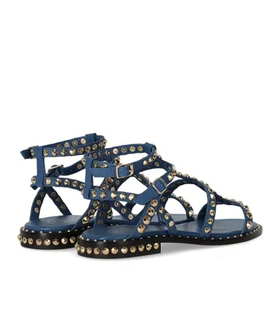Ash Precious Blue Flat Sandal In Blue