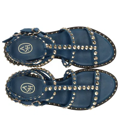 Ash Precious Blue Flat Sandal In Blue