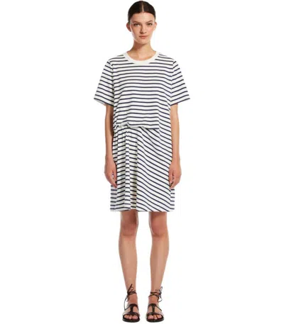 Weekend Max Mara Pireo Blue Striped Dress In Multi