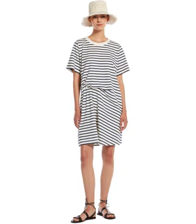 Weekend Max Mara Pireo Blue Striped Dress In Multi