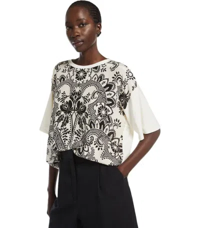Weekend Max Mara Pampas Ivory T-shirt In White