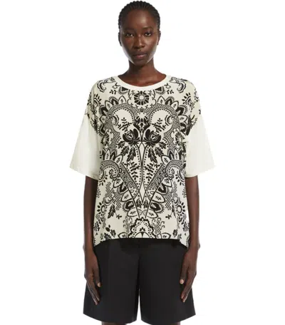 Weekend Max Mara Pampas Ivory T-shirt In White