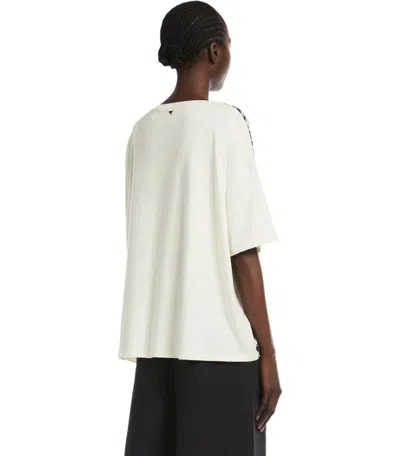 Weekend Max Mara Pampas Ivory T-shirt In White