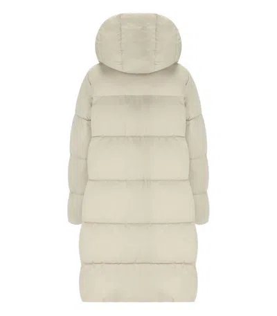 Save The Duck Sibyl Beige Hooded Padded Jacket In Neutral