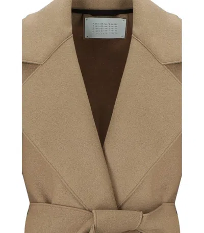 Harris Wharf London Camel Coat With Belt