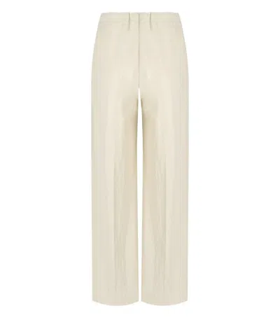 Harris Wharf London Ivory Flare Trousers In Neutral