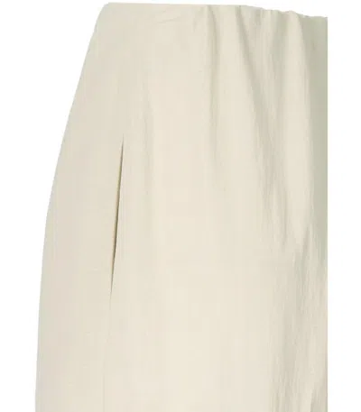 Harris Wharf London Ivory Flare Trousers In Neutral