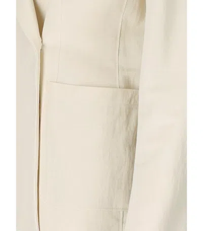Harris Wharf London Ivory Double-breasted Blazer In Neutral