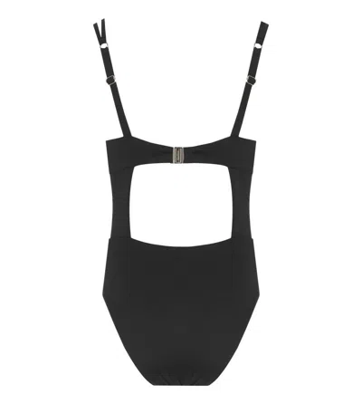 Max Mara Beachwear Corinna C Cup Black Swimsuit In Black