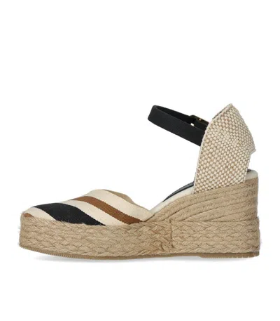 Palomitas Sicily Black Wedge Espadrille In Multi