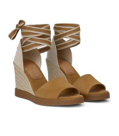 Palomitas Hedera Caramel Wedge Espadrille Sandal In Brown