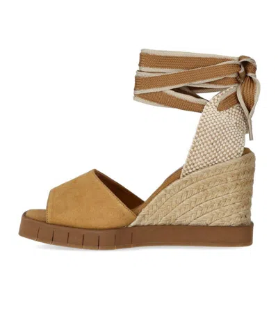 Palomitas Hedera Caramel Wedge Espadrille Sandal In Brown