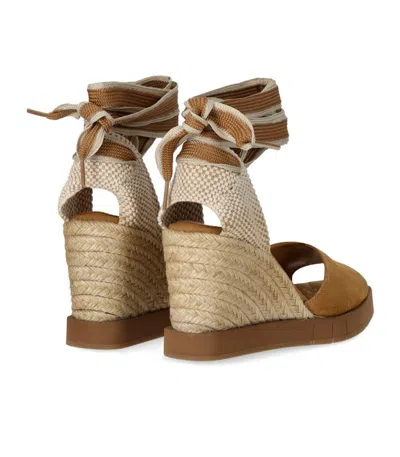 Palomitas Hedera Caramel Wedge Espadrille Sandal In Brown