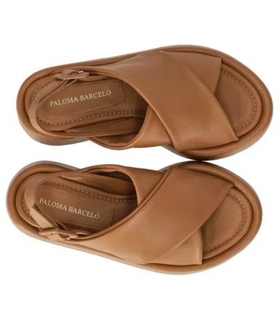 Paloma Barceló Basima Camel Platform Sandal