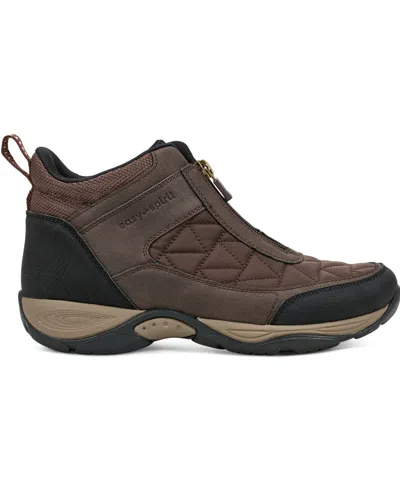 Easy Spirit Women's Erling Front Zip Water Resistant Booties In Brown