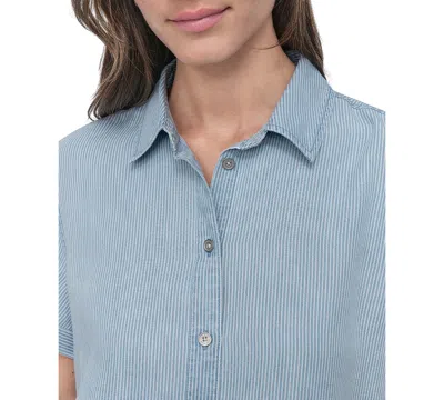Dkny Jeans Women's Rolled-sleeve Button-up Shirt