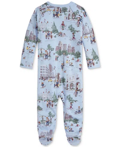 Polo Ralph Lauren Baby Boys Printed Coverall In Blue
