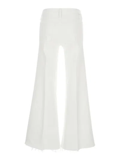 Mother White Cotton Denim Jeans In White