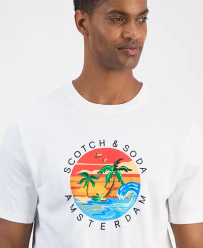 Scotch & Soda Men's Regular-fit Graphic T-shirt In White