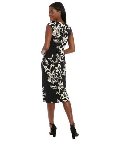 London Times Petite Sleeveless Floral Sheath Dress