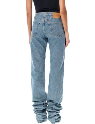 Attico Skinny Denim Jeans 5 Pockets In Blue