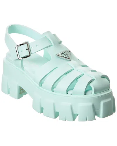 Prada Logo Rubber Sandal In Multi