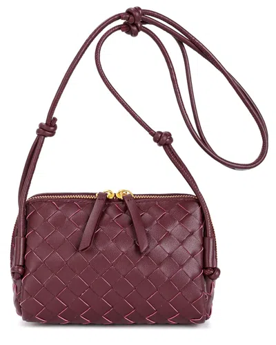 Tiffany & Fred Paris Hand-woven Leather Crossbody