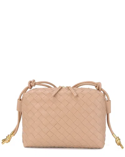 Tiffany & Fred Paris Large Woven Leather Crossbody Messenger Bag
