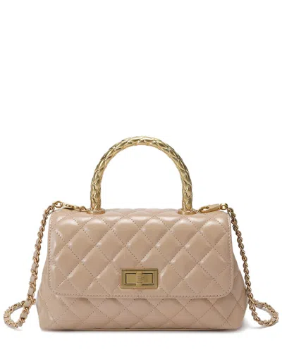 Tiffany & Fred Paris Luxe Quilted Leather Mini Handle Satchel