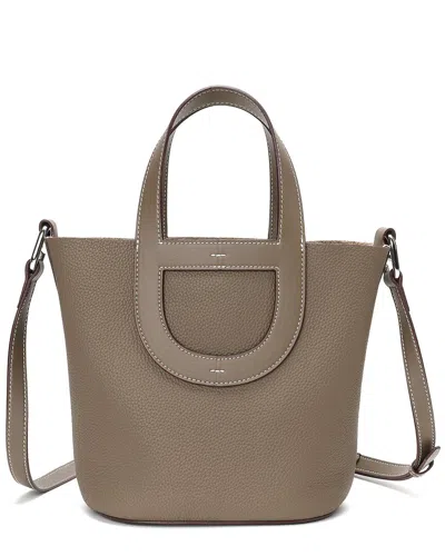 Tiffany & Fred Paris Top-grain Top Handle Leather Crossbody