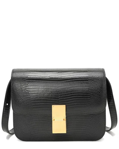 Tiffany & Fred Paris Lizard-embossed Leather Crossbody