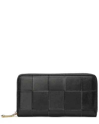 Tiffany & Fred Paris Top-grain Woven Leather Wallet