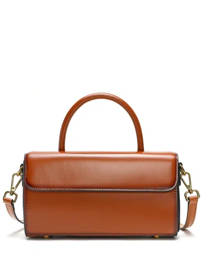 Tiffany & Fred Paris Smooth & Polished Leather Top Handle Shoulder Bag