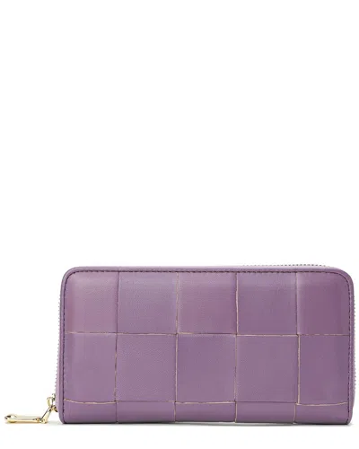 Tiffany & Fred Paris Top-grain Woven Leather Wallet