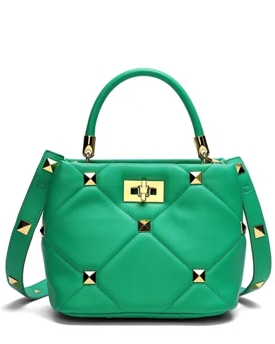 Tiffany & Fred Paris Quilted & Studded Leather Satchel