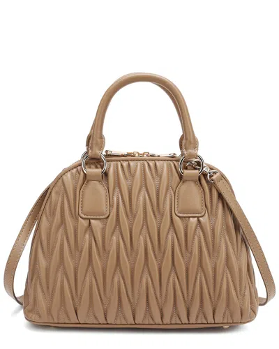 Tiffany & Fred Paris Pleated Leather Satchel