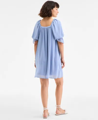 On 34th Women's Square-neck Chiffon Mini Dress, Exclusively At Macy's