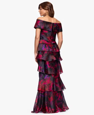 Xscape Petites Printed Long Sheath Dress