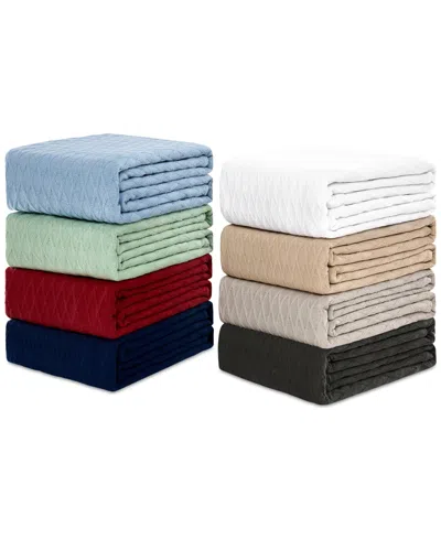 Ralph Lauren Classic Cotton Blanket, Twin In Gray