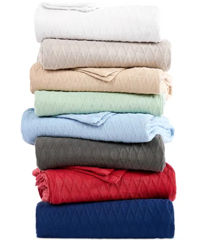 Ralph Lauren Classic Cotton Blanket, Twin In Gray
