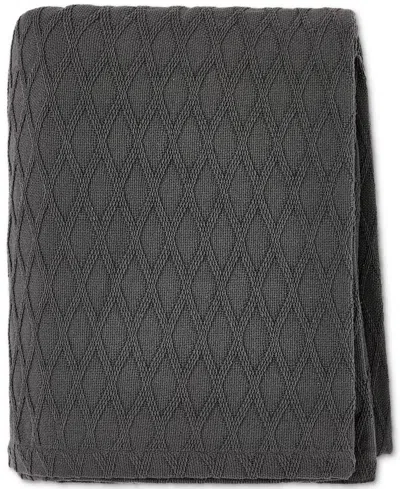 Ralph Lauren Classic Cotton Blanket, Twin In Gray