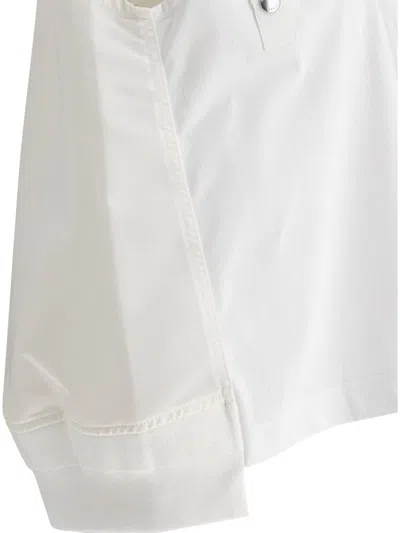 Sacai Cotton Jersey And Nylon Twill Tank Top Tops White In White