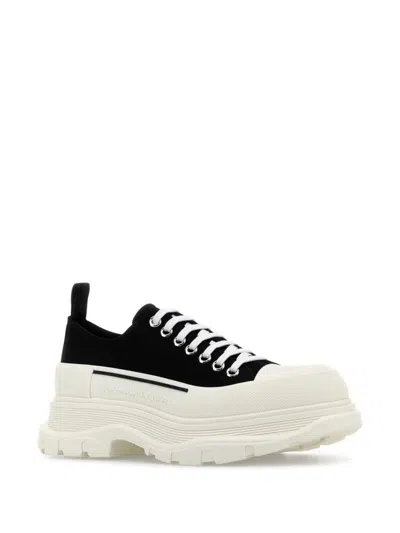 Alexander Mcqueen Sneakers With Logo Print In Black