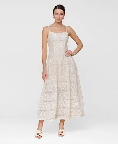 Avec Les Filles Women's Sleeveless Lace Maxi Dress