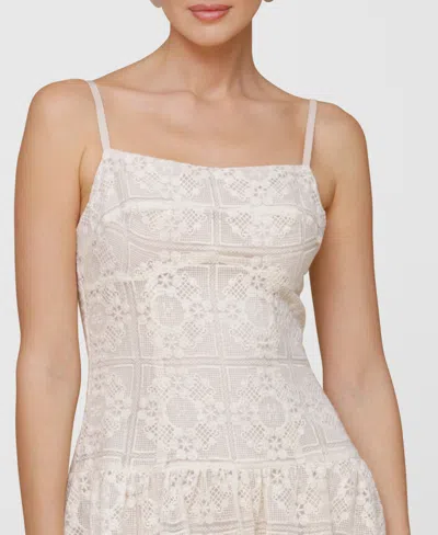 Avec Les Filles Women's Sleeveless Lace Maxi Dress