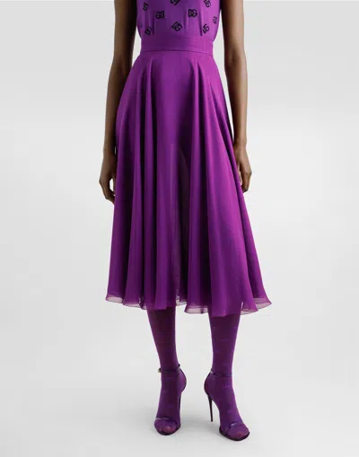 Dolce & Gabbana Chiffon Midi Skirt