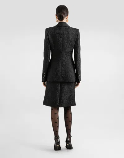 Dolce & Gabbana Turlington Brocade Jacket In Black