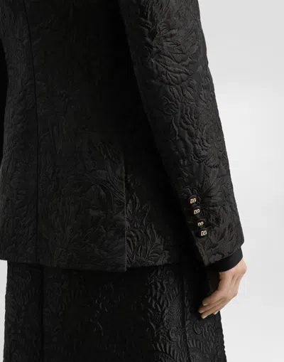 Dolce & Gabbana Turlington Brocade Jacket In Black