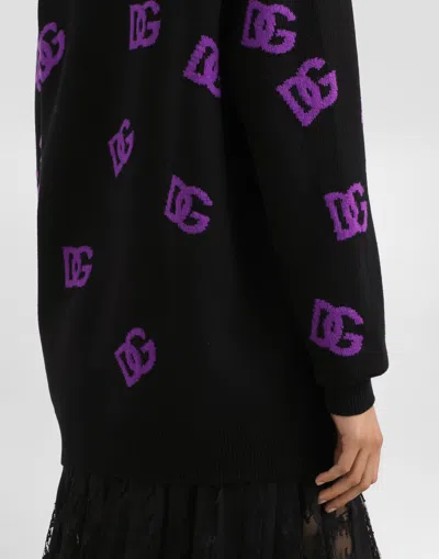 Dolce & Gabbana Wool Cardigan In Black
