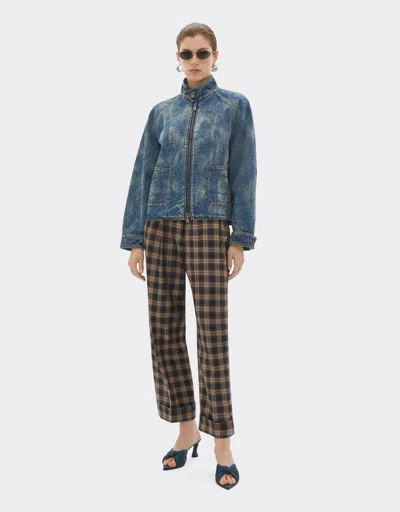 Ferrari Jacket In Needled And Washed Denim
